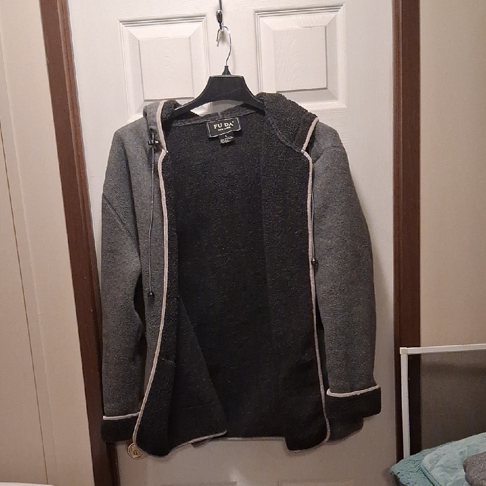 FUBU Women's Charcoal Teddy Jacket